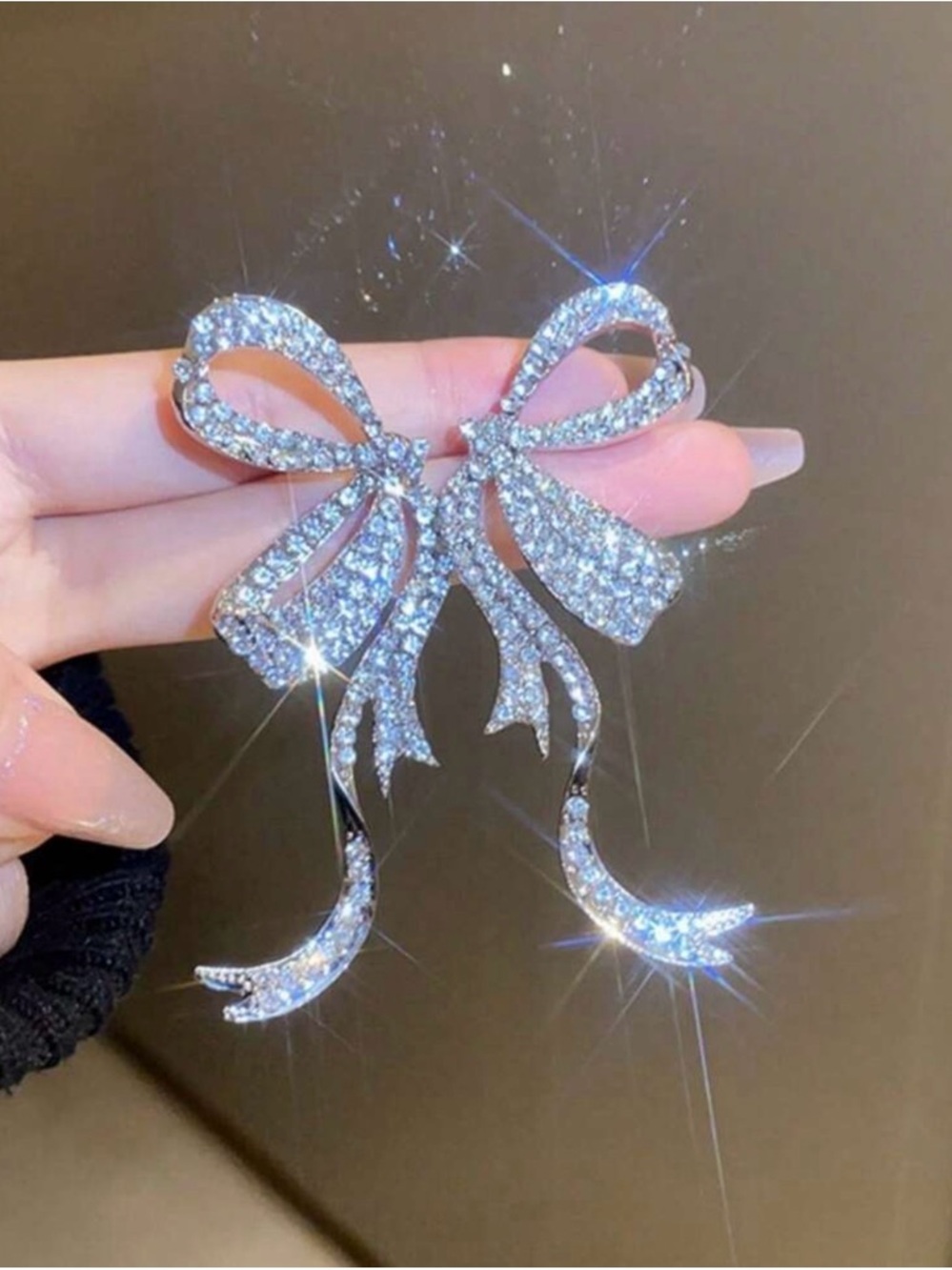 Crystal Bow Statement earrings
